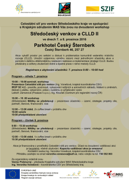 Středočeský venkov a CLLD II Parkhotel Český Šternberk