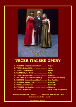 večer italské opery - Klasik