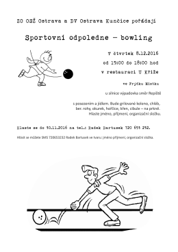 Sportovn&iacute; odpoledne bowling