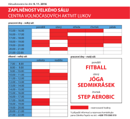 fitball jóga sedmikrásek step aerobic