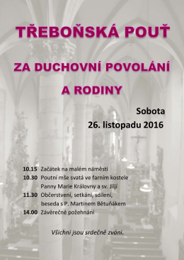 Sobota 26. listopadu 2016 10.15