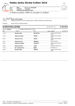 Hobby skoky Z&aacute;ryby kv ten 2016 3) Skokov&aacute; uk&aacute;zka 70