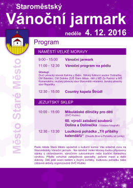 Vánoční jarmark - Město Staré Město