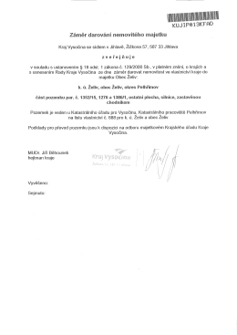 Záměr darování nemovitého majetku
