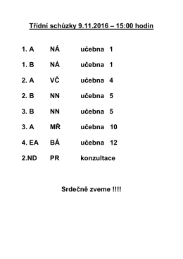 Třídní schůzky 21