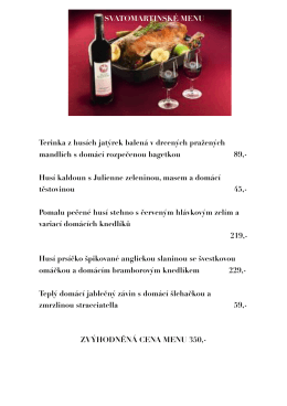 Svatomartinské menu