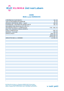 CEN&Iacute;K MUDr.Lucie HOR&Aacute;KOV&Aacute;