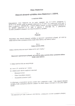 Obecně z&aacute;vazn&aacute; vyhl&aacute;&scaron;ka obce Statenice č. 2
