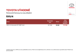 TOYOTA VÝHODNĚ RAV4