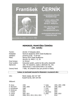 Memori&aacute;l F.Čern&iacute;ka