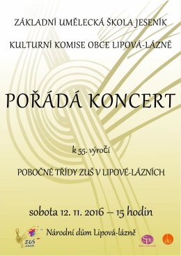 sobota 12. 11. 2016 – 15 hodin - Lipová