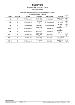 Suplov&aacute;n&iacute; - Sportovn&iacute; gymn&aacute;zium