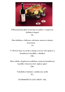 Svatomartinsk&eacute; menu