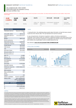 0,01 (+0,05%) 16,64 CZK 16,89 CZK