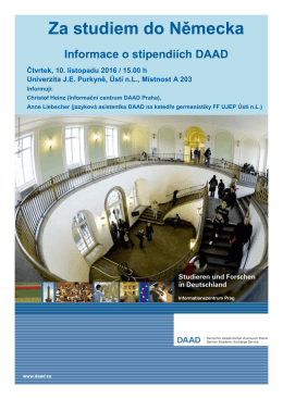Informace o stipendi&iacute;ch DAAD