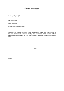 Čestn&eacute; prohl&aacute;&scaron;en&iacute;