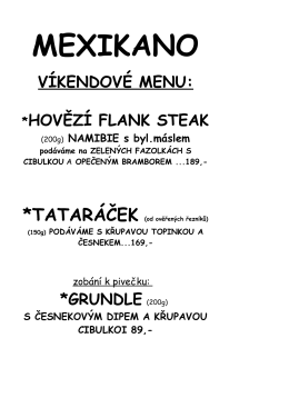 speci&aacute;ln&iacute; v&iacute;kendov&eacute; menu