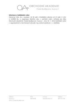 OBCHODN&Iacute; AKADEMIE