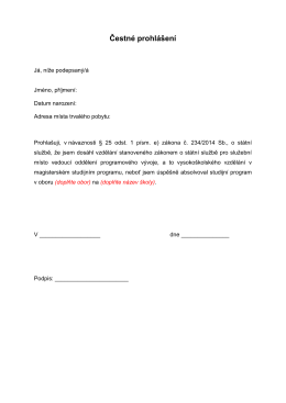 Čestn&eacute; prohl&aacute;&scaron;en&iacute;