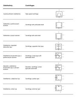 Odstředivky Centrifuges