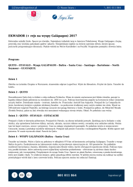 801 011 864 EKWADOR (+ rejs na wyspy Galápagos