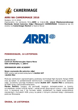 ARRI NA CAMERIMAGE 2016