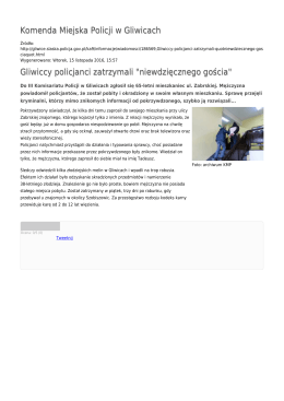 Generuj PDF - Komenda Miejska Policji w Gliwicach