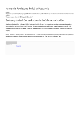 Generuj PDF - Komenda Powiatowa Policji w Pszczynie