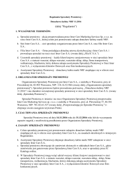 dalej &ldquo;Regulamin&rdquo;