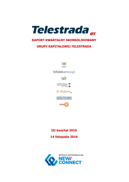 Telestrada Raport Skonsolidowany IIIQ2016