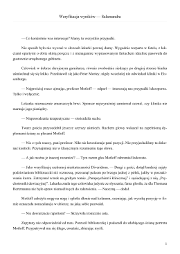 Weryfikacja wynik&oacute;w &mdash; Salamandra