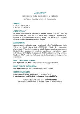 active family - Harcerski Klub Narciarski