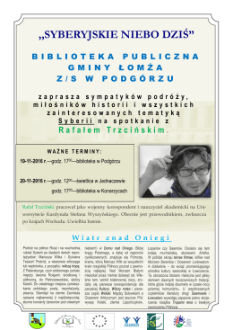 ,,SYBERYJSKIE NIEBO DZIŚ&rdquo;