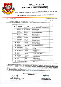 Page 1 MAZOWIECKI MAzowIECKI ZWIĄZEK PIŁKI NOZNEJ 02