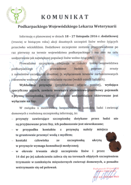 Page 1 K O M U N I KA T Podkarpackiego Wojewódzkiego Lekarza