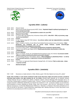 3 grudnia 2016 r. (sobota)