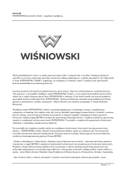 WIŚNIOWSKI powered by Somfy - napędzani współpracą