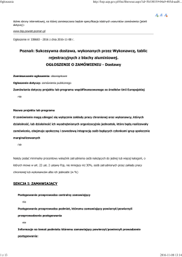Treść ogłoszenia