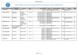 Biuletyn 2016-10 Wykaz Produktów Leczniczych, które uzyskały