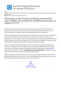 Generuj PDF - Komitet Rady Ministrów do spraw Cyfryzacji