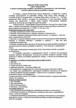 Treść ogłoszenia