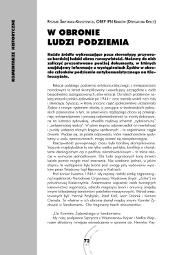 W OBRONIE LUDZI PODZIEMIA