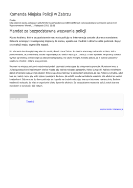 Generuj PDF - Komenda Miejska Policji w Zabrzu
