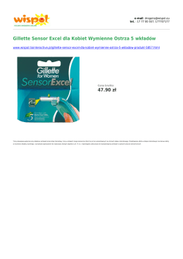 Gillette Sensor Excel dla Kobiet Wymienne Ostrza 5