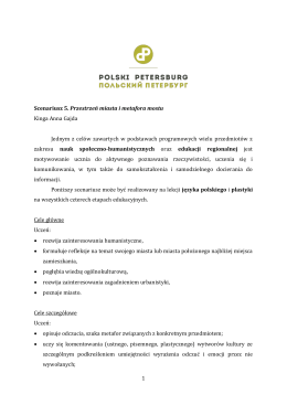 1 Scenariusz 5. Przestrzeń miasta i metafora