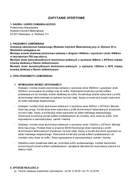 zapytanie ofertowe - Dział Zamówień Publicznych