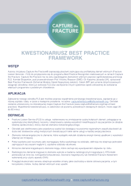 fracture kwestionariusz best practice framework