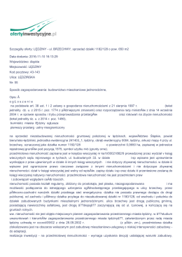 Szczeg&oacute;ły oferty: LĘDZINY