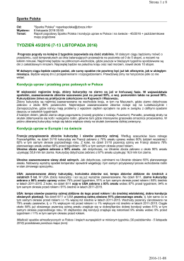 tydzień 45/2016 (7-13 listopada 2016)