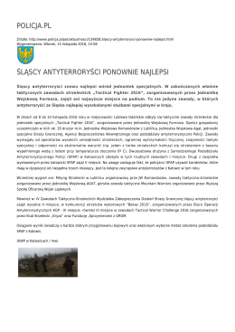 POLICJA.PL ŚLĄSCY ANTYTERRORYŚCI PONOWNIE NAJLEPSI